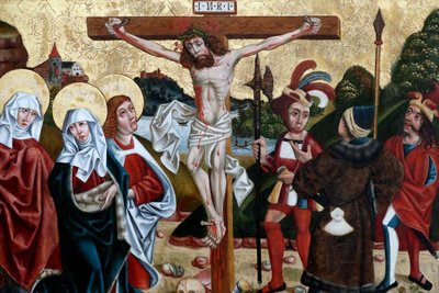 Unterlinden Museum, Christ in his Passion, The Crucifixion, Oil on Wood Panel, 15th Century, Oil on Wood Panel, Martin Schongauer, Late 15th Century, Colmar, France by Unbekannt Unbekannt
